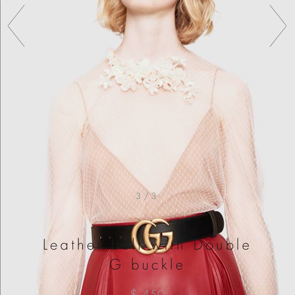 Gucci antiques brass hardware Double G belt